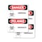 Signmission Ammonia - Amoniaco Danger Sign, Plastic, 7in W x 10in L, 2PK OS-2PACK-DS-P-710-VS-1992 - alternate 1